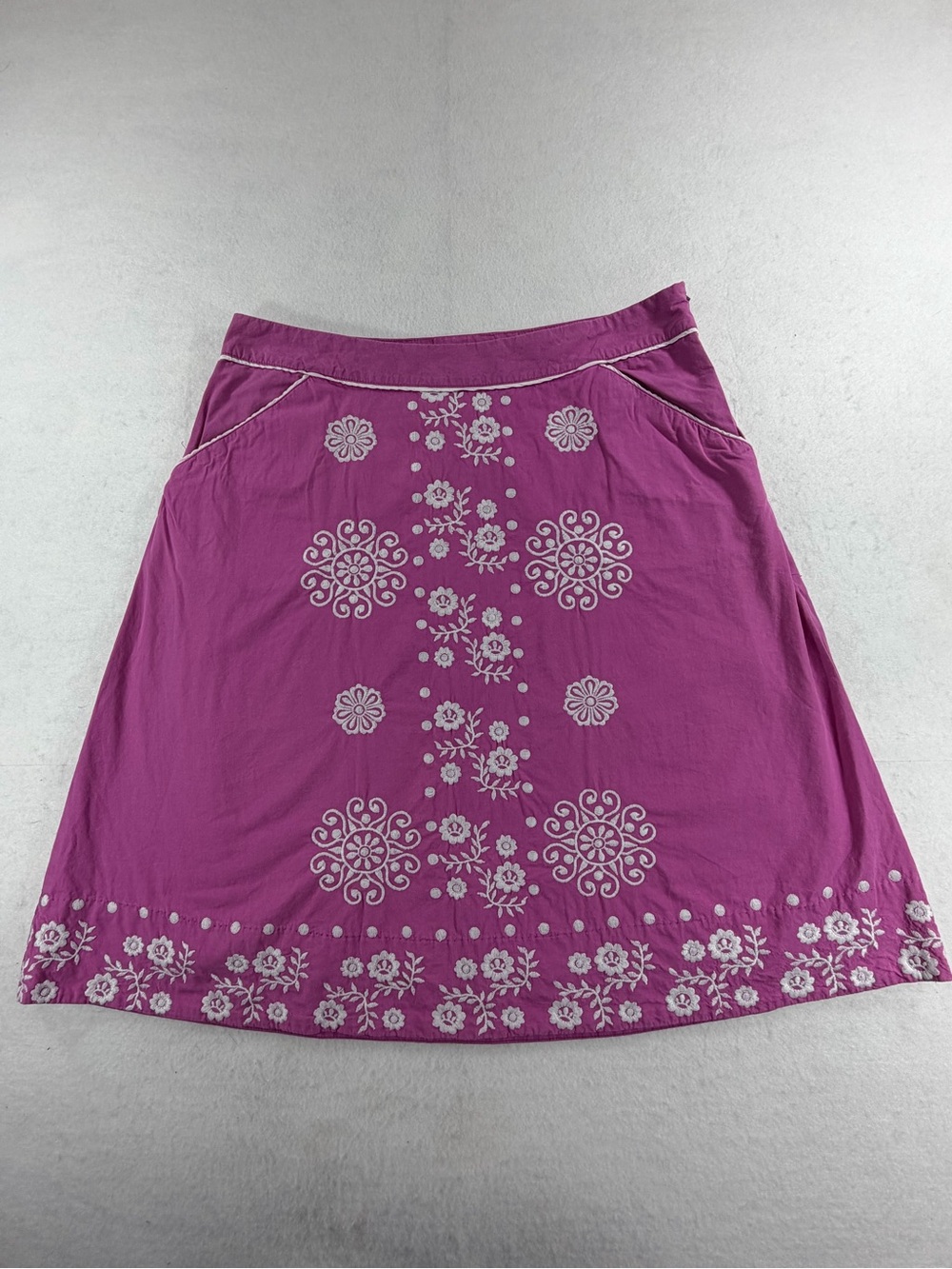 XOXO‎ Pink Embroidered A-Line Skirt Size 5/6 Boho Floral Cottagecore